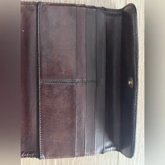 Vintage COACH Leather Tri Fold Brown Wallet neutral chic leather - Picture 8 of 13